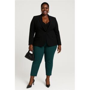 335 A New Day Women’s Teal Pull-On Stretch Ankle Pants | Workwear Trousers